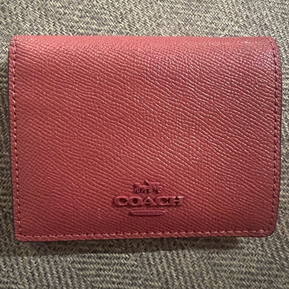 Coach pink bifold Leather Wallet